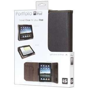 Ipad Portfolio Brown Velcro Fasteners Two Different Viewing Angles Use 