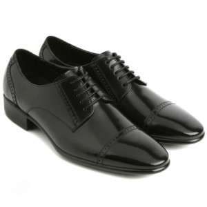 Mens Leather Lace Up Oxfords stitch Straight Tip shoes  