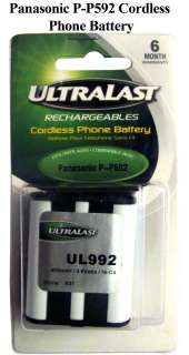 Ultralast 3.6V 800mAh Ni Cad Panasonic P P592 UL992 Cordless Phone 
