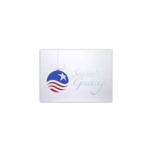  Holiday Greeting Card   Patriotic with Ornament Health 