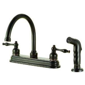 Design House 527499 Saratoga Kitchen Faucet with Sprayer, Oil Rubbed 