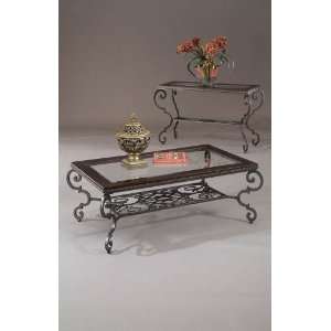  Console Table by Bassett Mirror Company   Pewter with Gold 