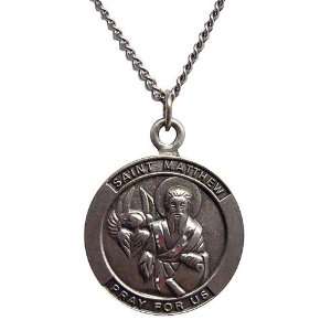  Pack of 4 Patron Of Bankers Saint Matthew Pewter Necklaces 
