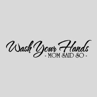 Wash your handsBathroom Wall Quotes Words Sayings Removable Wall 