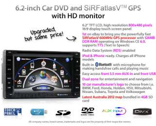 2012 newly released 6 2 inch tft lcd touch screen car dvd player with 