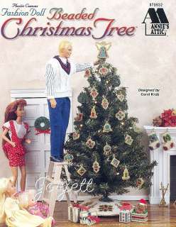 Beaded Christmas Tree pc patterns fit Barbie dolls  