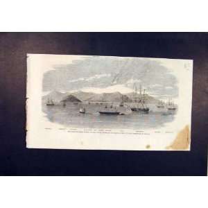  Fleet China Admiral Jones Kintang Chusan War Print 1860 