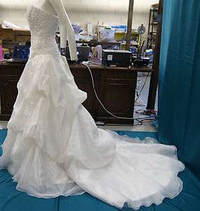 Sottero & Midgley Haute Couture SEQUIN White Strapless Wedding Gown 