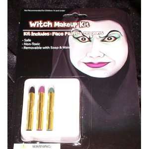    Witch Makeup Kit   White with Color Crayons 