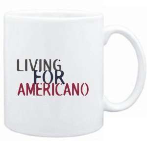    Mug White  living for Americano  Drinks