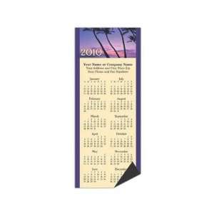    Magnetic backed 2010 calendar with sunset design.