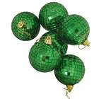   Christmas Green Mirrored Glass Disco Ball Christmas Ornaments 2 50mm