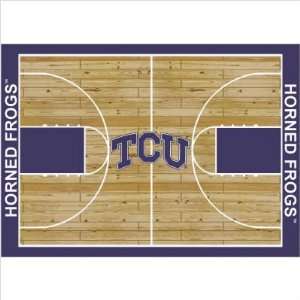 College Court TCU Horned Frogs Rug Size 7 8x10 9  