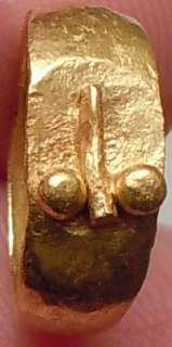 Ancient Authentic Genuine Roman Gold Baby FASCINUS Ring Amulet 