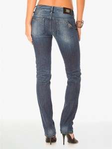 WOMEN GUESS MARCIANO SYMBOLIC STRAIGHT STUDDED JEANS 24  
