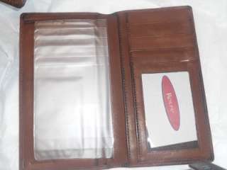 Rolfs Tall Pocket Secretary Leather Wallet,Brown Style 6571  