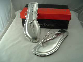   Metallic Silver Sandals by Pierre Dumas Artichoke 