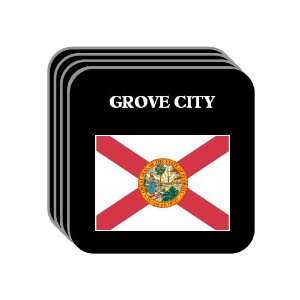  US State Flag   GROVE CITY, Florida (FL) Set of 4 Mini 