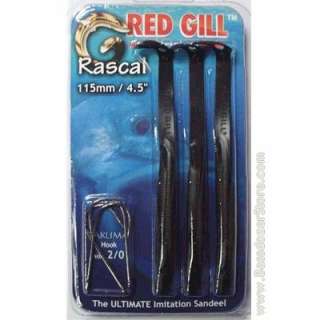   Red Gill Sand Eel Lures ~ Teasers for Striped Bass Surfcasting