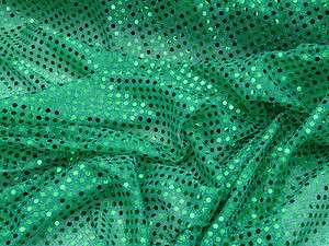 3mm Sequins fabric fancy dress costume Emerald Green  