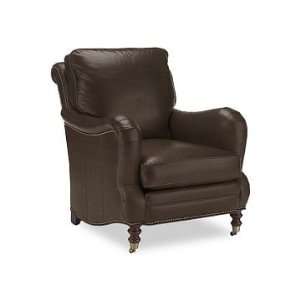 Williams Sonoma Home Drew Chair, Leather, Chocolate 