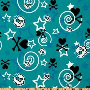  54 Wide Premier Prints Stars & Bones True Turquoise 