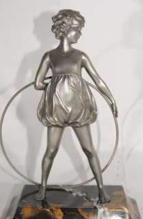 Art Deco Hoop Dancer Bronze by Preiss  