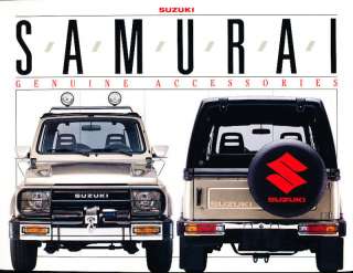 1988 Suzuki Samurai Accessories Sales Brochure Sheet  