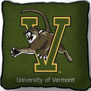  University of Vermont Jacquard Woven Pillow   17 x 17 