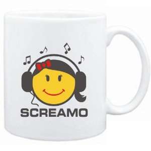    Mug White  Screamo   female smiley  Music