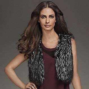   Fur Vest  Kardashian Kollection Clothing Womens Jackets & Blazers