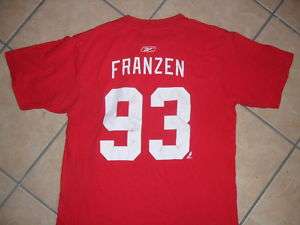 JOHAN FRANZEN JERSEY T SHIRT Detroit Red Wings MULE #93  