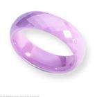 FindingKing Ceramic Pink Faceted 8mm Cancer Awareness Ring Sz 9