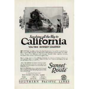  Sunshine all the Way to California Via the SUNSET LIMITED 