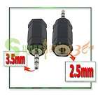 New 3.5mm Stereo Plug Male to 2.5mm Stereo Jack Female Adapter Black 