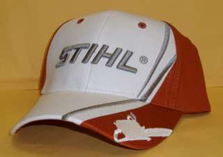 STIHL White/Burnt Orange Farm Boss Cap Hat 1sz 8401007  