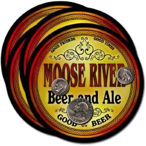  Moose River, ME Beer & Ale Coasters   4pk 