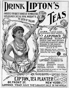 LIPTON TEA 1895 ADVERTISEMENT, LIPTON TEA PLANTER, TEAS  
