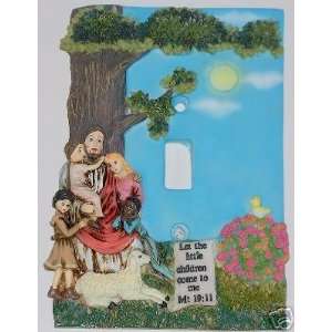    Christ with Children Wall Switch Plate 6 X 4 