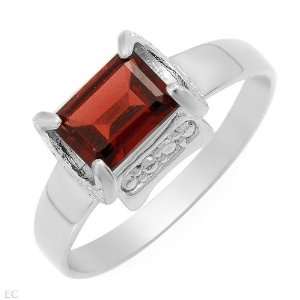  Ladies Blood Red Garnet Ring Size 9.5 