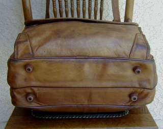 Vtg. RUSTIC Rugged Harness Leather LAPTOP Briefcase~Brief Bag  