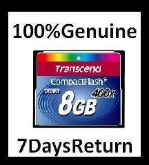 Transcend CompactFlash 400X Genuine 8GB CF Memory Card  