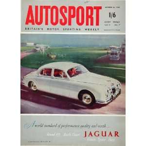  1958 Ad Jaguar 3.4 Litre Saloon Airport Autosport Cover 
