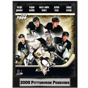 The Big 5 of the Pittsburgh Penguins 8 x 10 Photograph Nested on a 