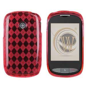  LG Cookie Style (800G) Candy Skin Case   Hot Pink Argyle 