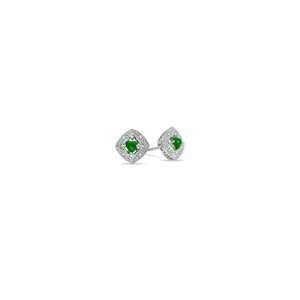   Accent Filigree Stud Earrings in Sterling Silver emerald Jewelry