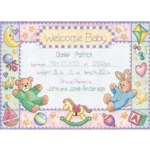  Dimensions Pastel Welcom Baby Record 14 x 10 Counted 
