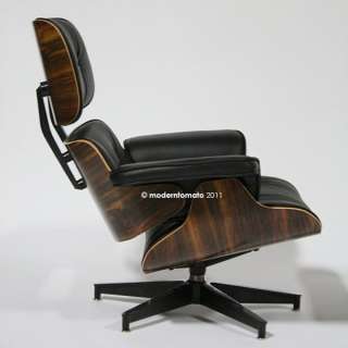   century danish modern brentwood chair + stool dark walnut/black  
