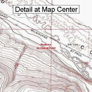  USGS Topographic Quadrangle Map   Roxboro, Washington 