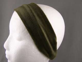 75 wide faux fur soft velour velvety stretch elastic headband 